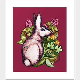 Lucky Rabbit Easter Bunny Posters and Art